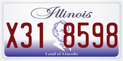 IL license plate X318598