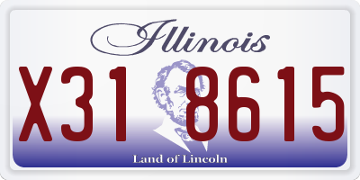 IL license plate X318615