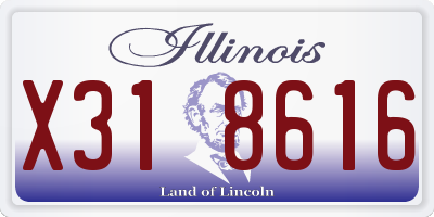 IL license plate X318616