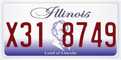 IL license plate X318749