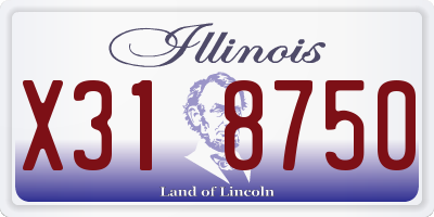 IL license plate X318750