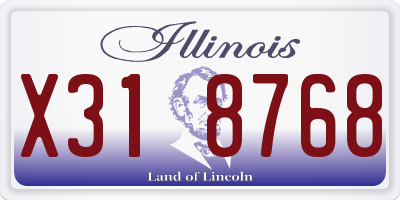 IL license plate X318768