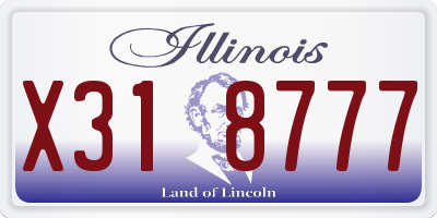 IL license plate X318777