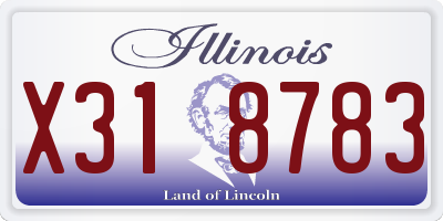 IL license plate X318783