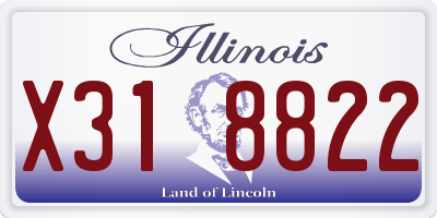 IL license plate X318822