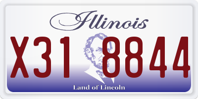 IL license plate X318844