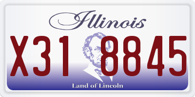 IL license plate X318845