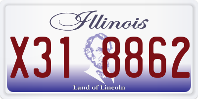 IL license plate X318862