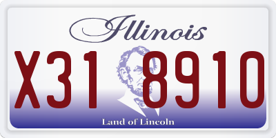 IL license plate X318910
