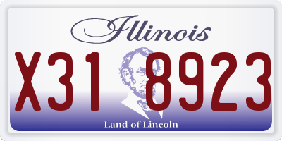 IL license plate X318923