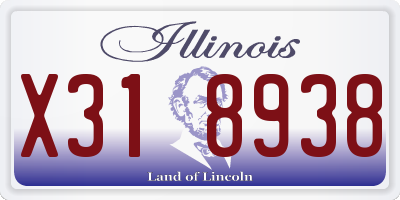 IL license plate X318938