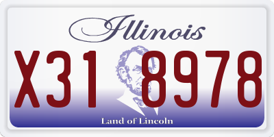 IL license plate X318978