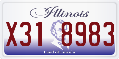 IL license plate X318983