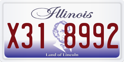 IL license plate X318992