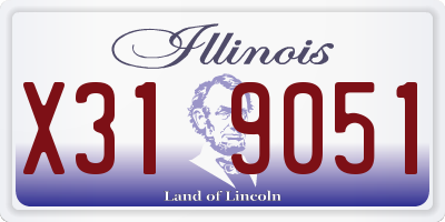 IL license plate X319051