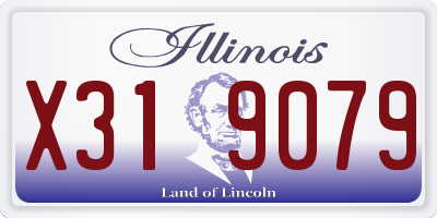 IL license plate X319079