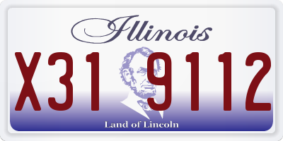 IL license plate X319112