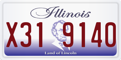 IL license plate X319140