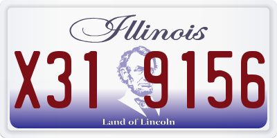 IL license plate X319156