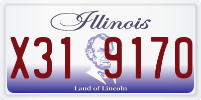 IL license plate X319170