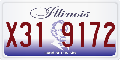 IL license plate X319172