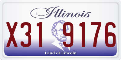 IL license plate X319176