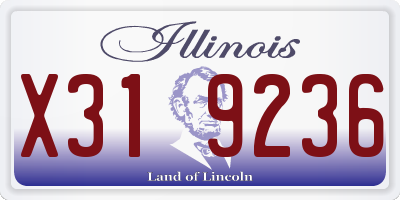 IL license plate X319236