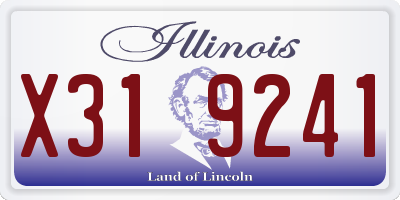 IL license plate X319241