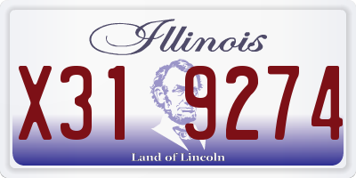 IL license plate X319274