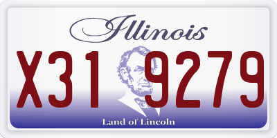 IL license plate X319279