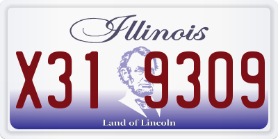IL license plate X319309