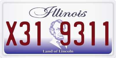 IL license plate X319311