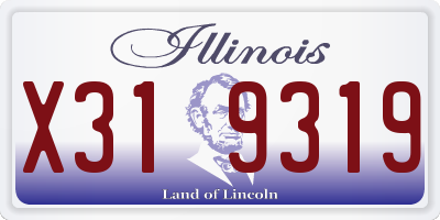 IL license plate X319319