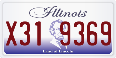 IL license plate X319369