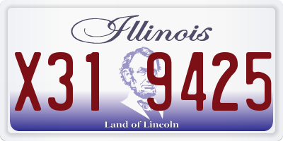 IL license plate X319425