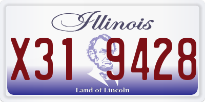 IL license plate X319428