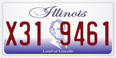 IL license plate X319461