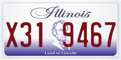 IL license plate X319467