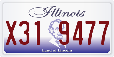 IL license plate X319477