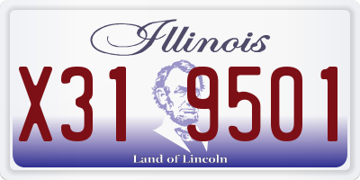 IL license plate X319501