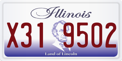 IL license plate X319502