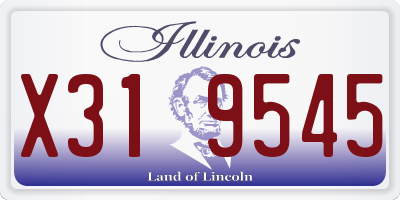 IL license plate X319545