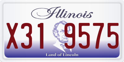 IL license plate X319575