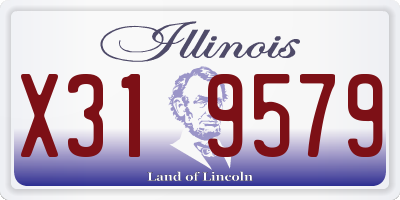 IL license plate X319579