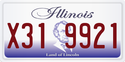 IL license plate X319921