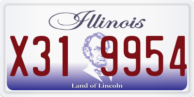 IL license plate X319954
