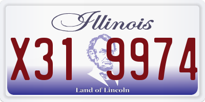 IL license plate X319974