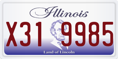 IL license plate X319985