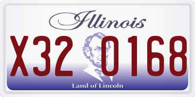 IL license plate X320168