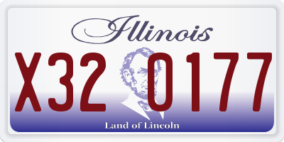 IL license plate X320177